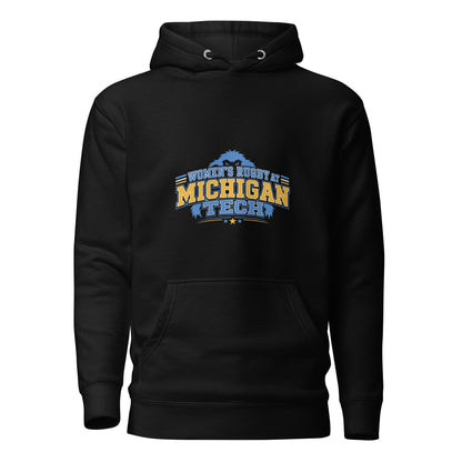 Performance | Hoodie | Women’s Rugby at Michigan Tech | Varsity Crest Logo