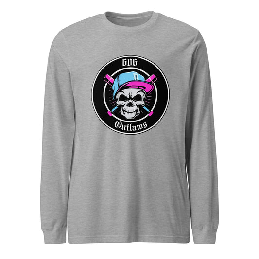 Performance | Long Sleeve Tee | 606 Outlaws Baseball | Badge Logo