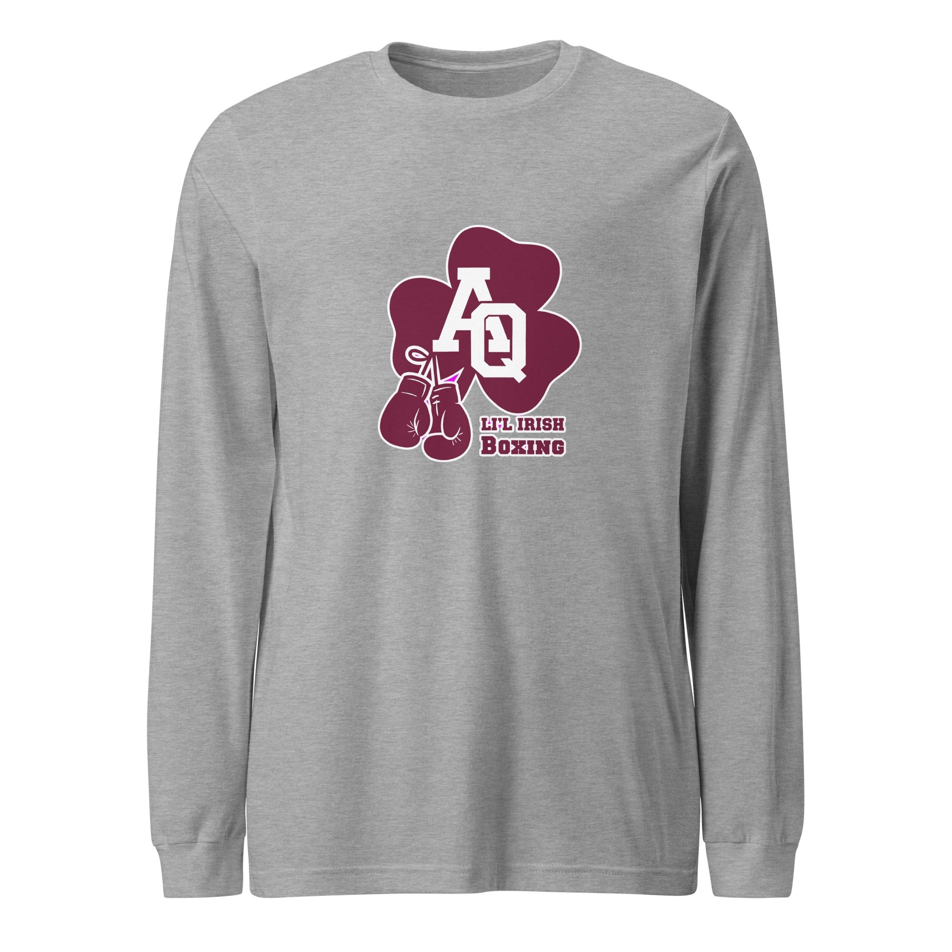 Performance | Long Sleeve Tee | Aquinas Li’l Irish Boxing | AQ Shamrock Logo