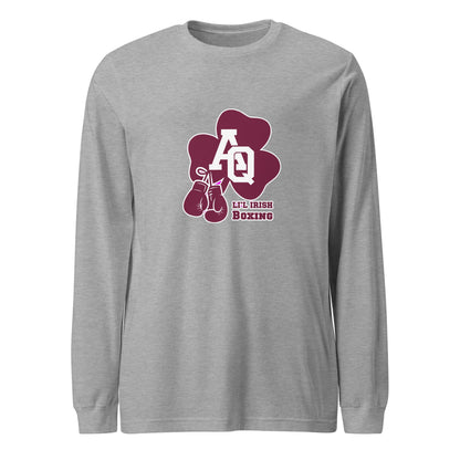 Performance | Long Sleeve Tee | Aquinas Li’l Irish Boxing | AQ Shamrock Logo