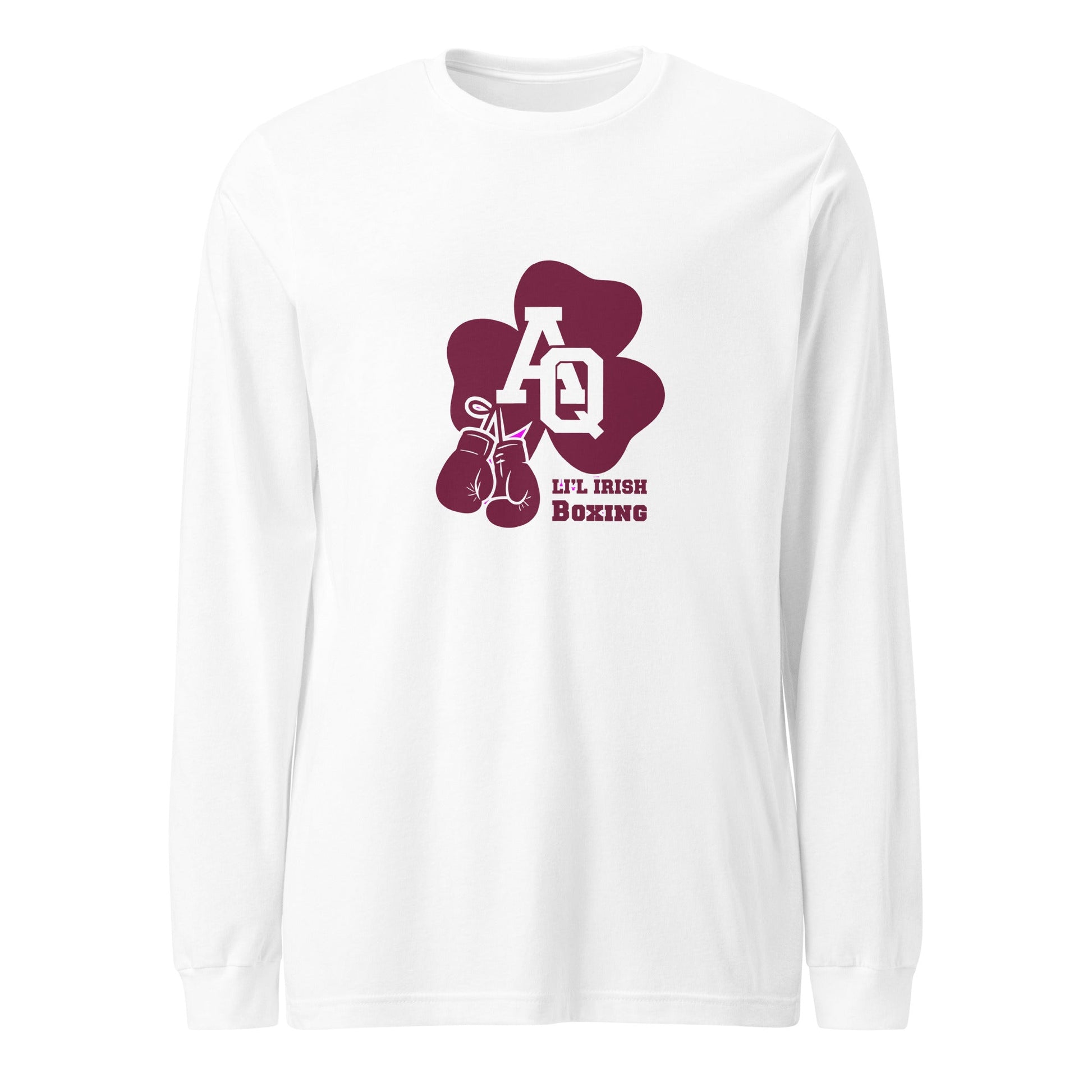 Performance | Long Sleeve Tee | Aquinas Li’l Irish Boxing | AQ Shamrock Logo