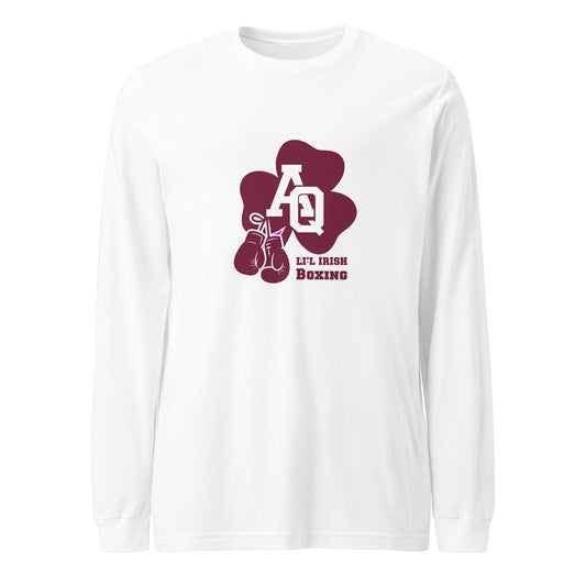 Performance | Long Sleeve Tee | Aquinas Li’l Irish Boxing | AQ Shamrock Logo