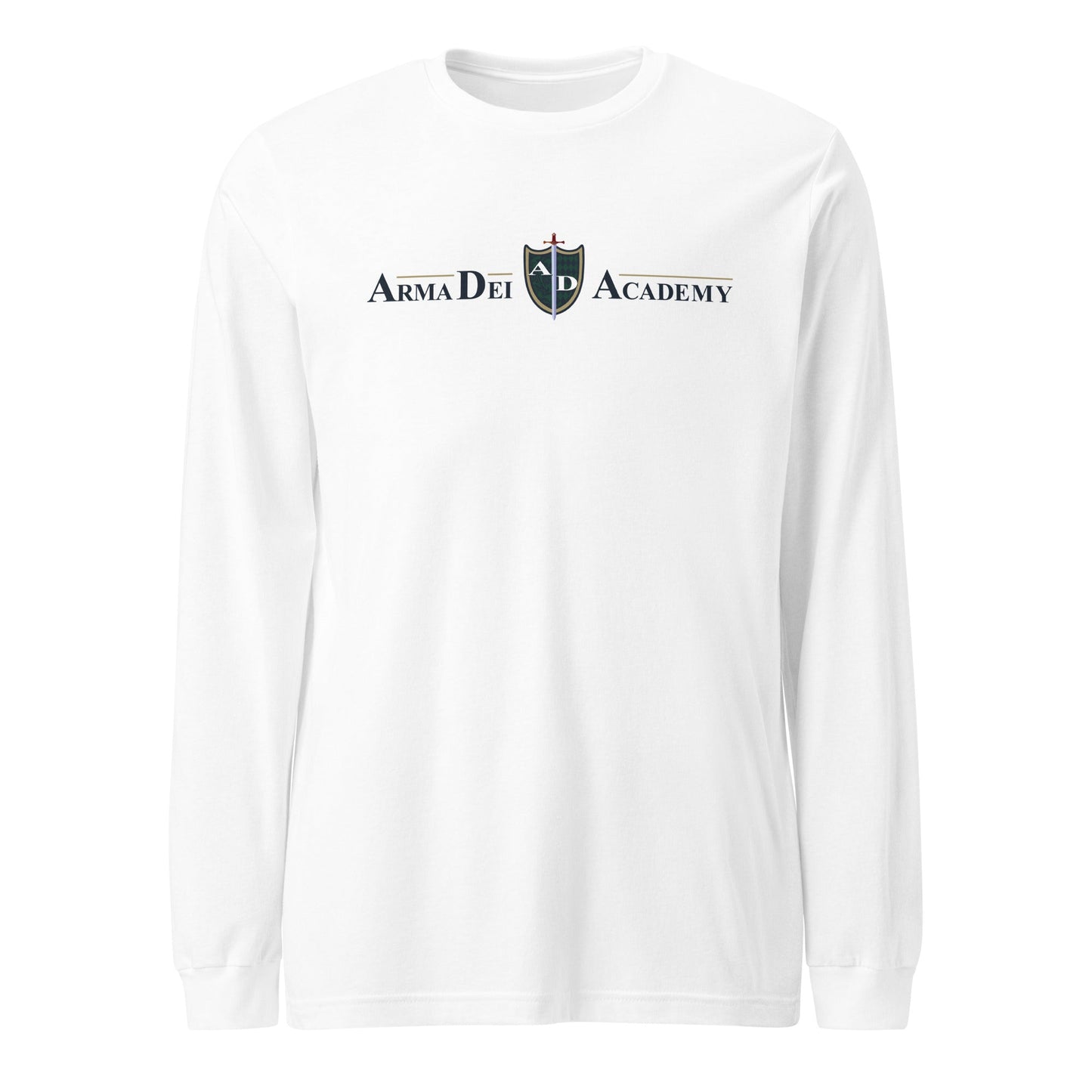 Performance | Long Sleeve Tee | Arma Dei Academy | Text Shield Logo