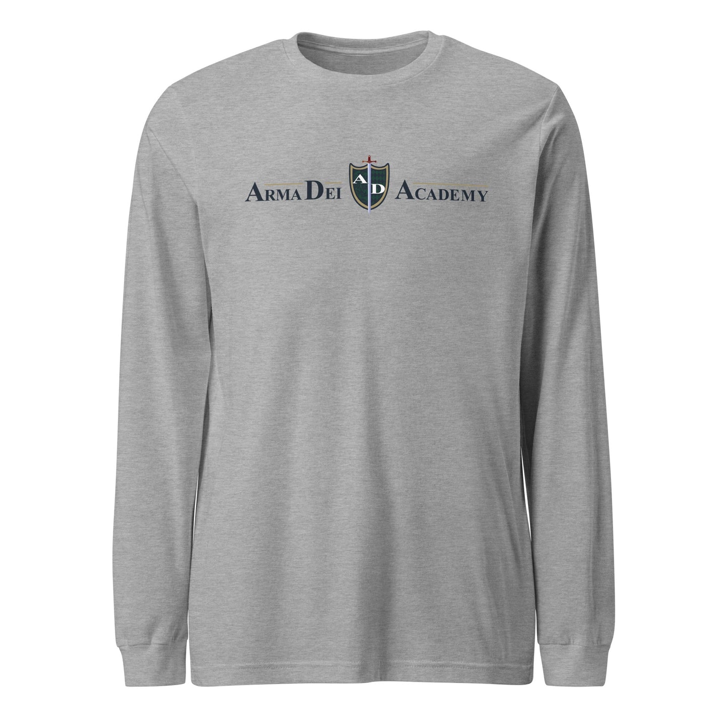Performance | Long Sleeve Tee | Arma Dei Academy | Text Shield Logo