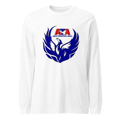 Performance | Long Sleeve Tee | Azle Martial Arts | Blue Fire Crest Logo