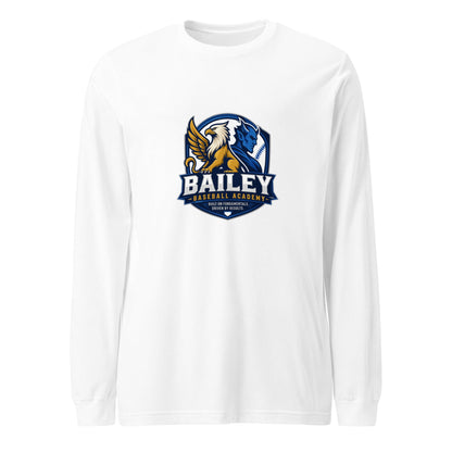 Performance | Long Sleeve Tee | Bailey Baseball Academy | Shield Logo