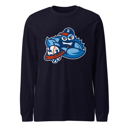 Performance | Long Sleeve Tee | Bellport BlueClaws | Mascot Logo