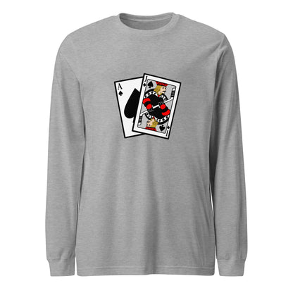 Performance | Long Sleeve Tee | Blackjack’s Roller Hockey | Royal Spade Crest Logo