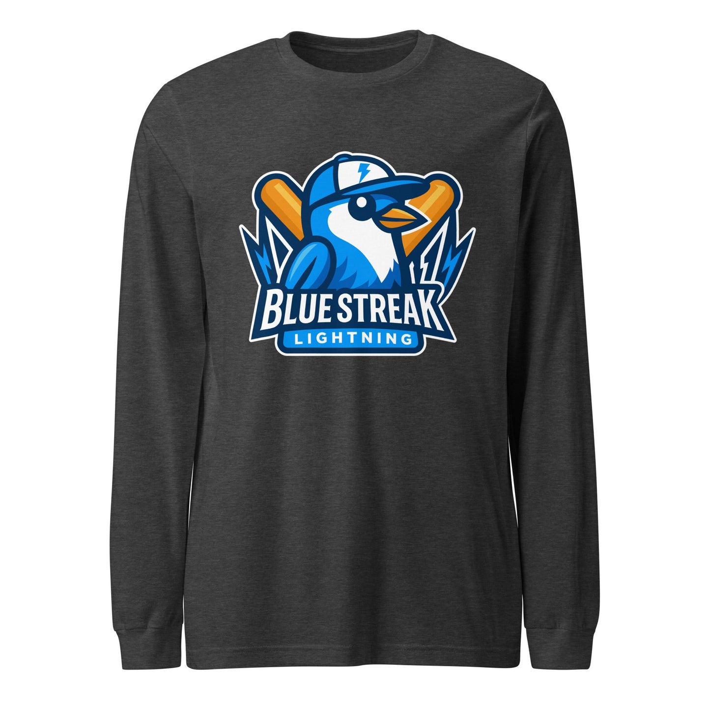 Performance | Long Sleeve Tee | Blue Streak Lightning | Mascot Logo