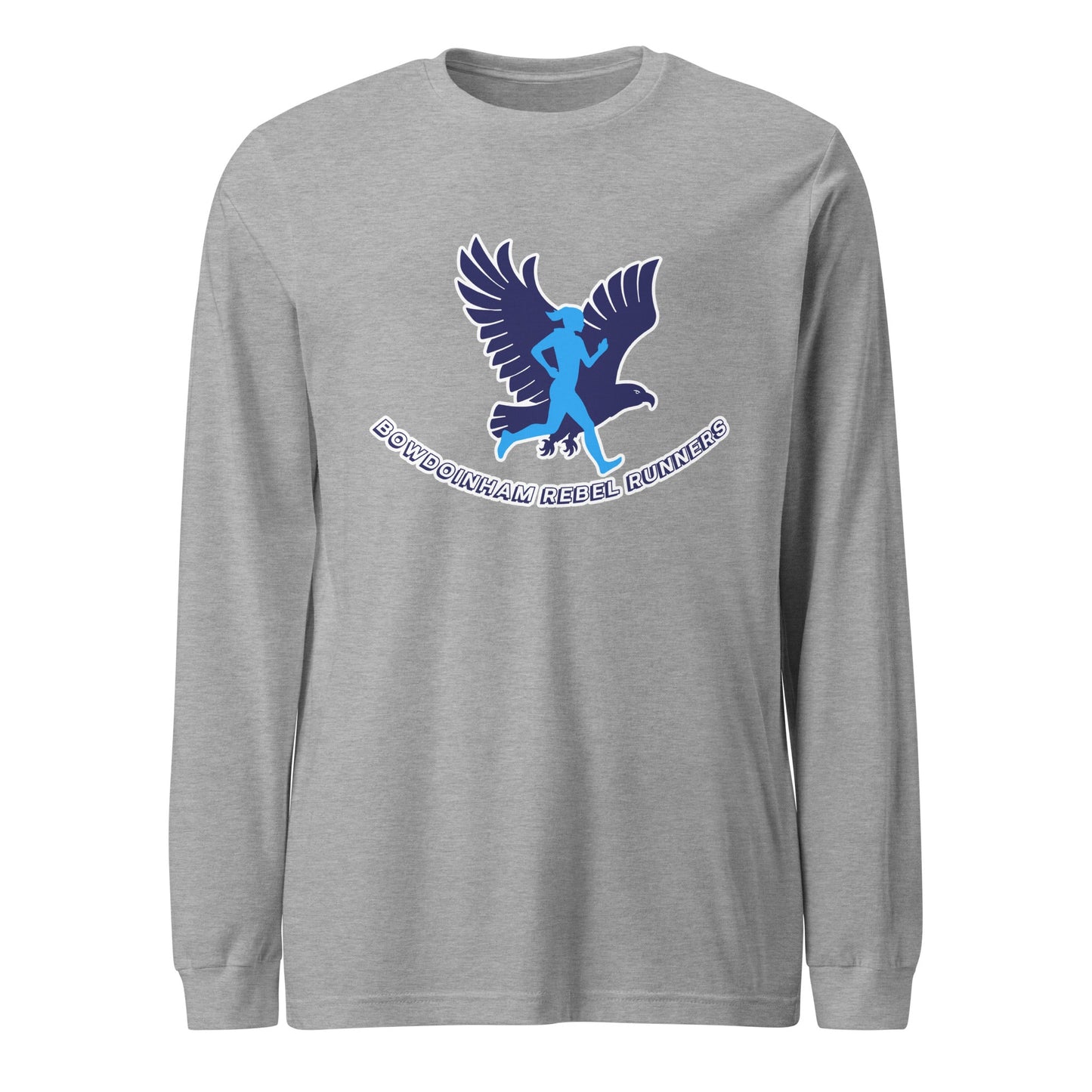 Performance | Long Sleeve Tee | Bowdoinham Rebel Runners | Aerial Runner Emblem Logo