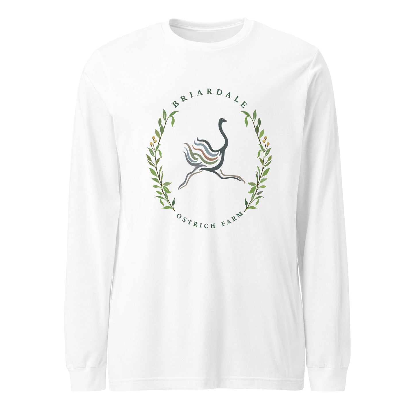 Performance | Long Sleeve Tee | Briardale Ostrich Farm | Crest Logo