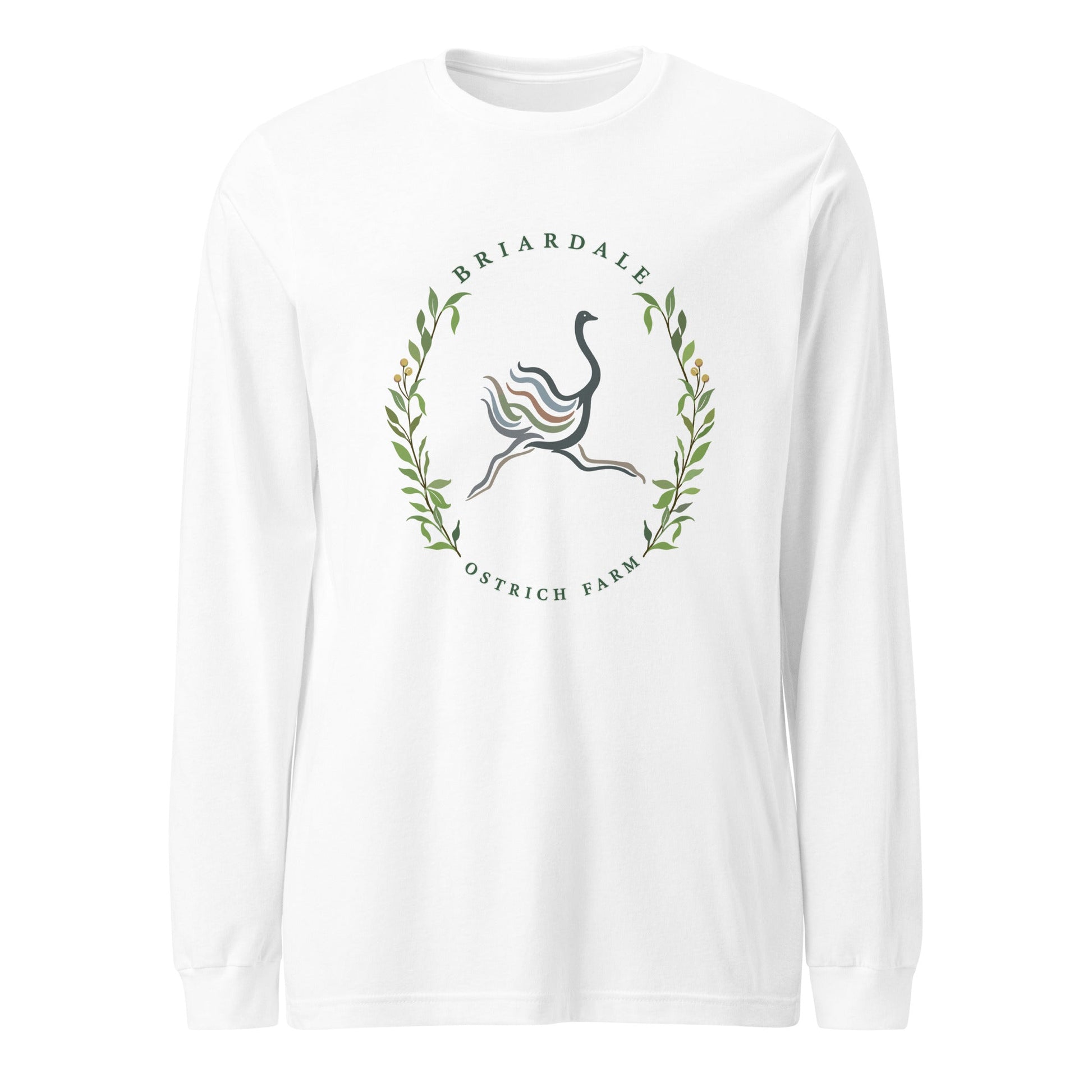 Performance | Long Sleeve Tee | Briardale Ostrich Farm | Crest Logo