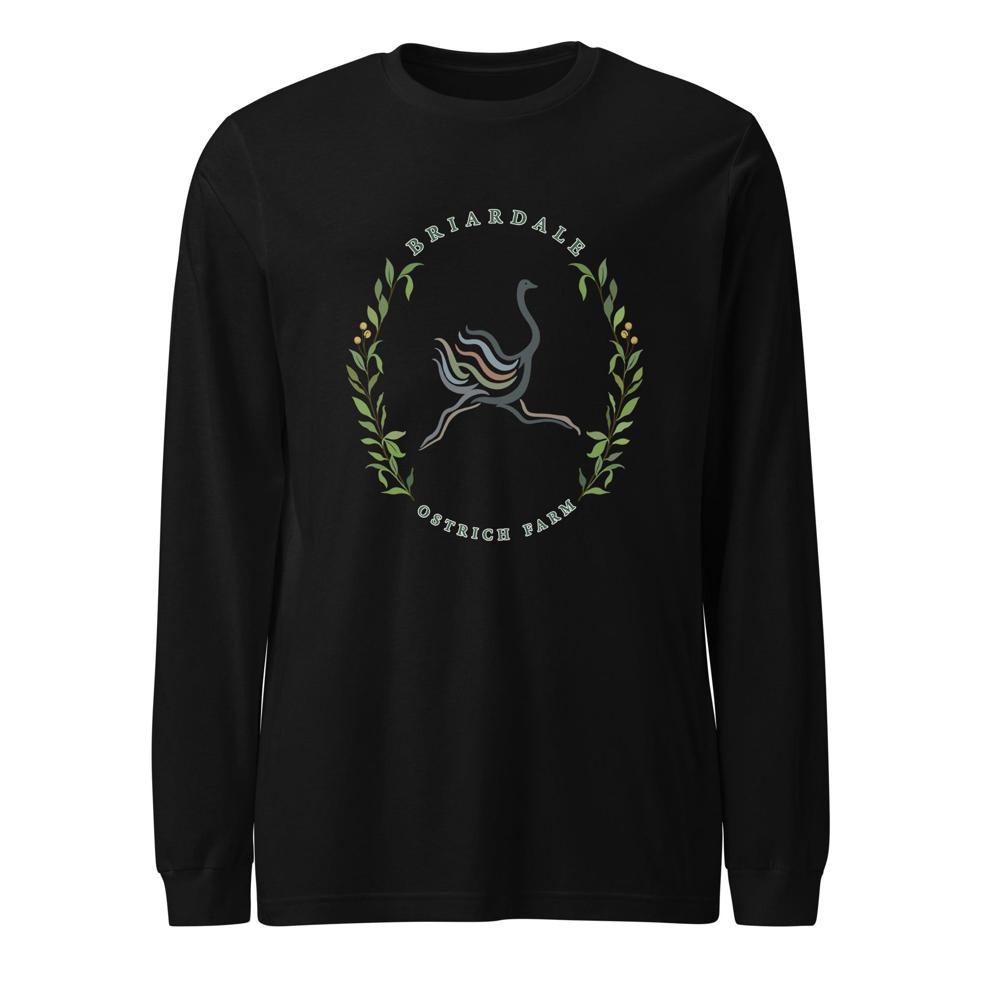 Performance | Long Sleeve Tee | Briardale Ostrich Farm | Crest Logo