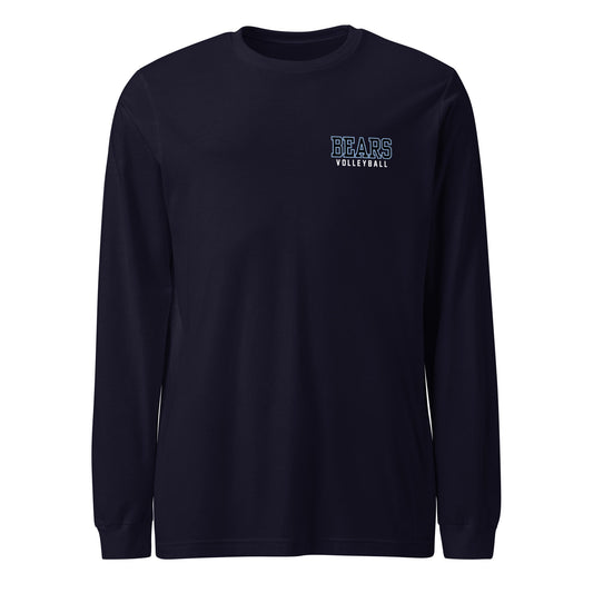 Performance | Long Sleeve Tee | Cambridge Volleyball | Block Bears Logo