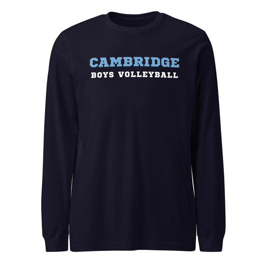 Performance | Long Sleeve Tee | Cambridge Volleyball | Block Script Logo