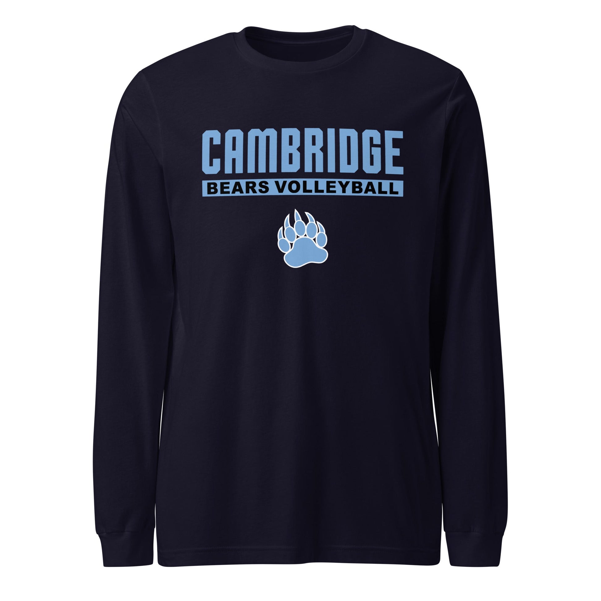 Performance | Long Sleeve Tee | Cambridge Volleyball | Script Paw Logo