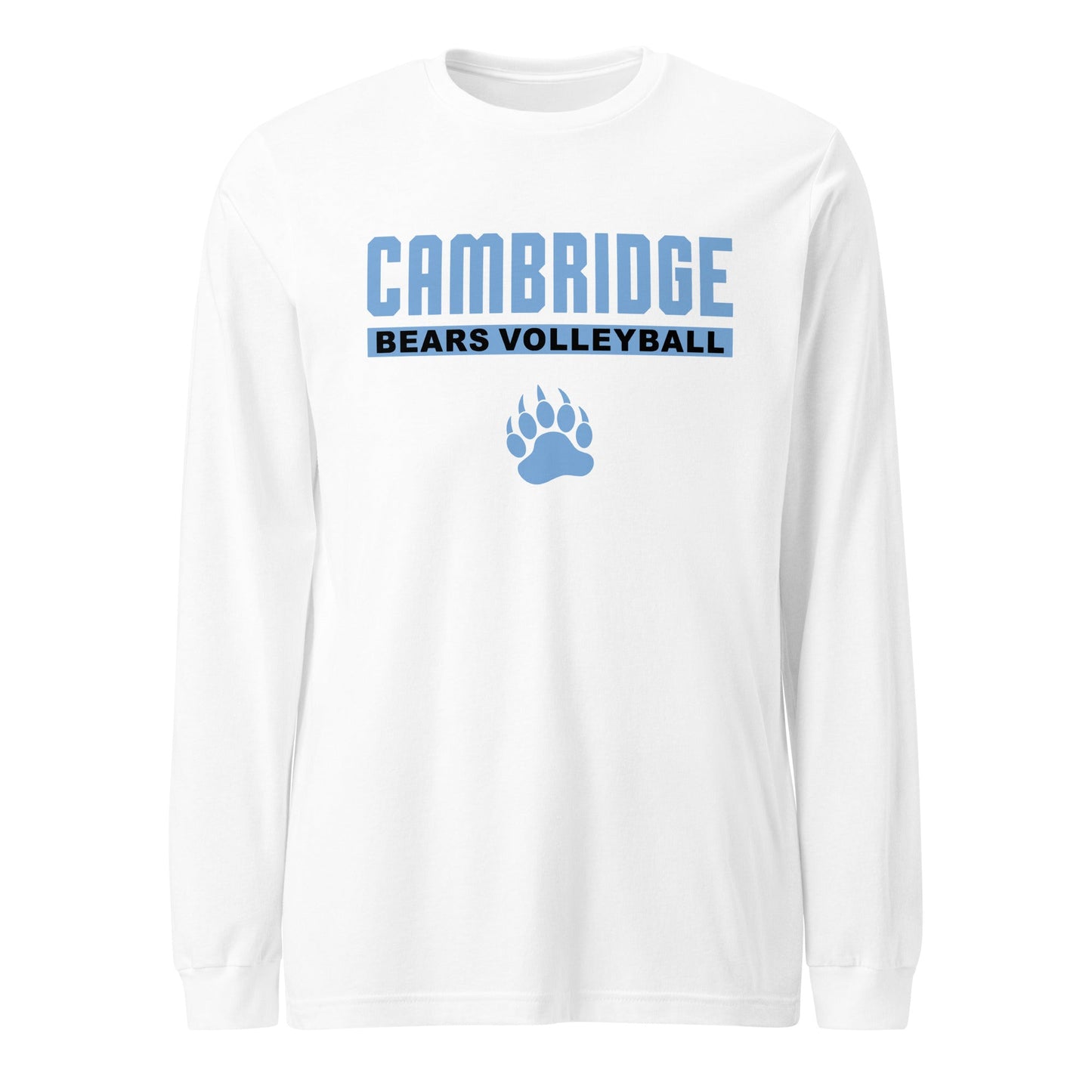 Performance | Long Sleeve Tee | Cambridge Volleyball | Script Paw Logo