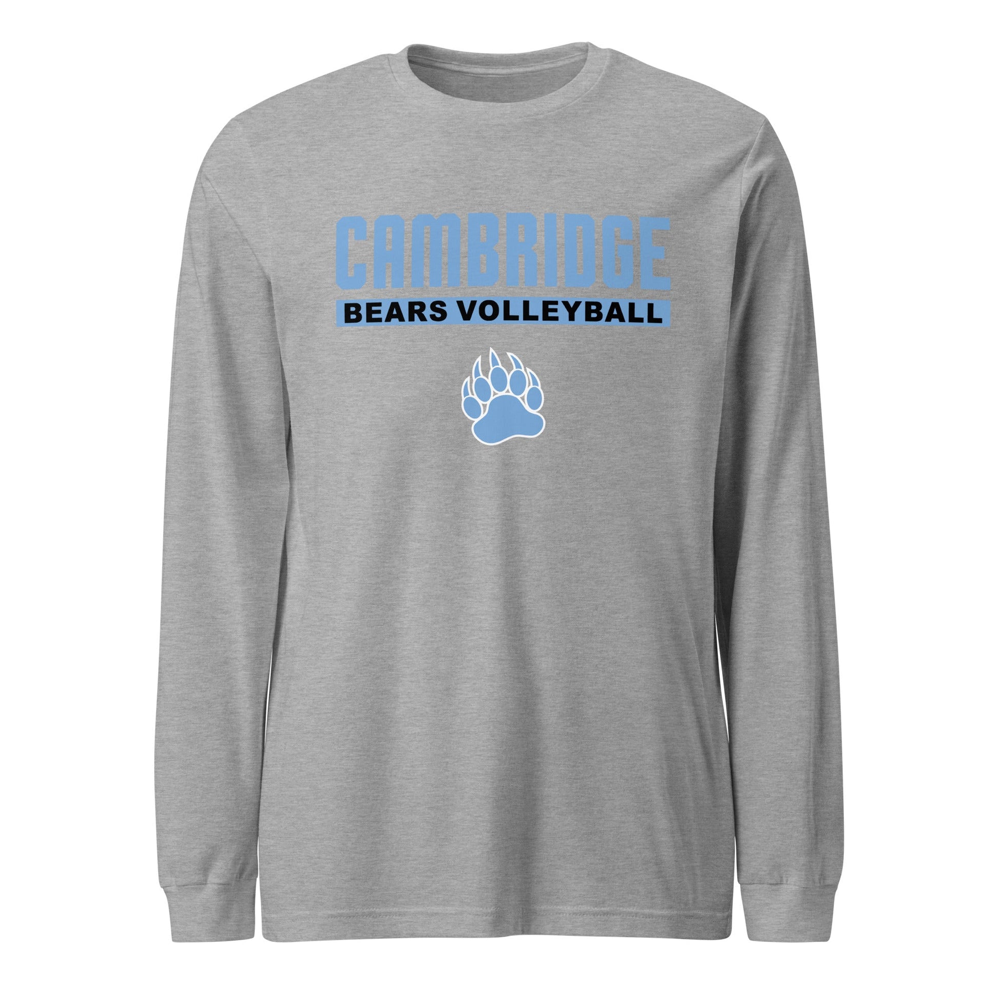 Performance | Long Sleeve Tee | Cambridge Volleyball | Script Paw Logo