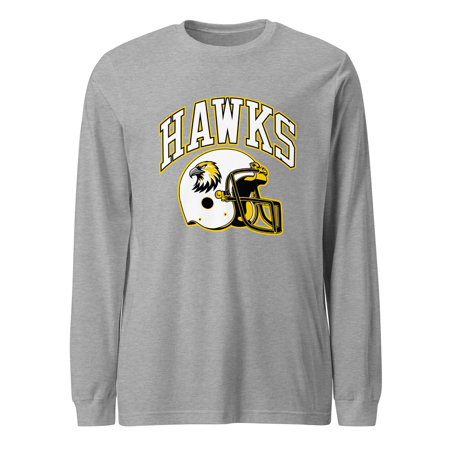 Performance | Long Sleeve Tee | Cardinal Ohara Hawks | Football Helmet Logo