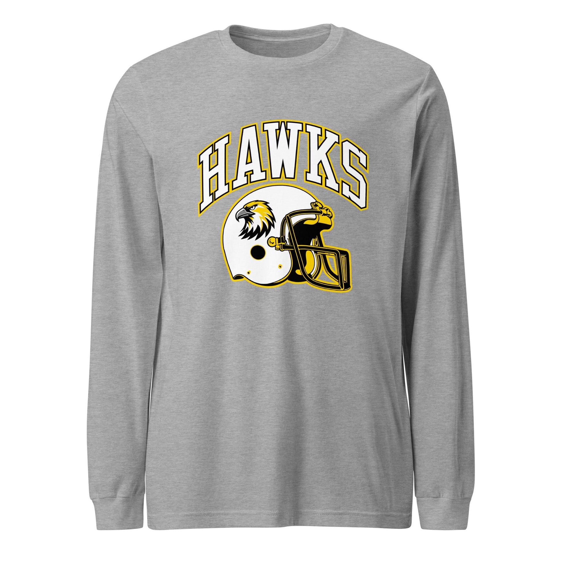 Performance | Long Sleeve Tee | Cardinal Ohara Hawks | Football Helmet Logo
