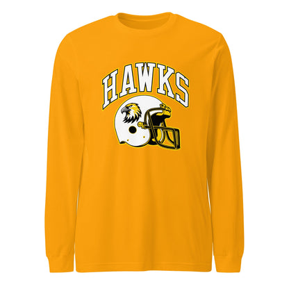 Performance | Long Sleeve Tee | Cardinal Ohara Hawks | Football Helmet Logo
