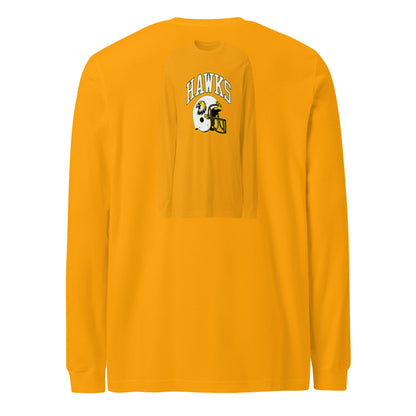 Performance | Long Sleeve Tee | Cardinal Ohara Hawks | Football Helmet Logo
