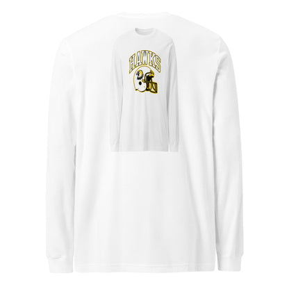 Performance | Long Sleeve Tee | Cardinal Ohara Hawks | Football Helmet Logo