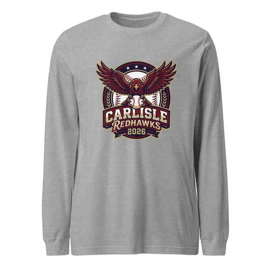 Performance | Long Sleeve Tee | Carlisle Redhawks | Emblem Logo