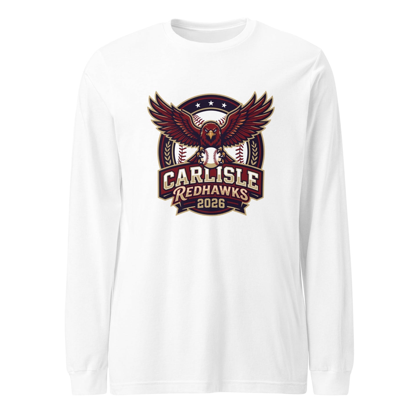 Performance | Long Sleeve Tee | Carlisle Redhawks | Emblem Logo