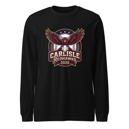 Performance | Long Sleeve Tee | Carlisle Redhawks | Emblem Logo