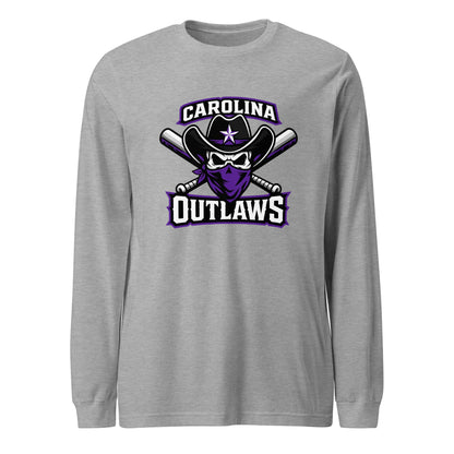 Performance | Long Sleeve Tee | Carolina Outlaws Baseball | Crest Logo