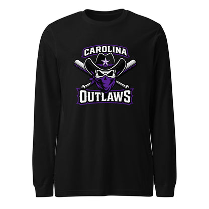 Performance | Long Sleeve Tee | Carolina Outlaws Baseball | Crest Logo
