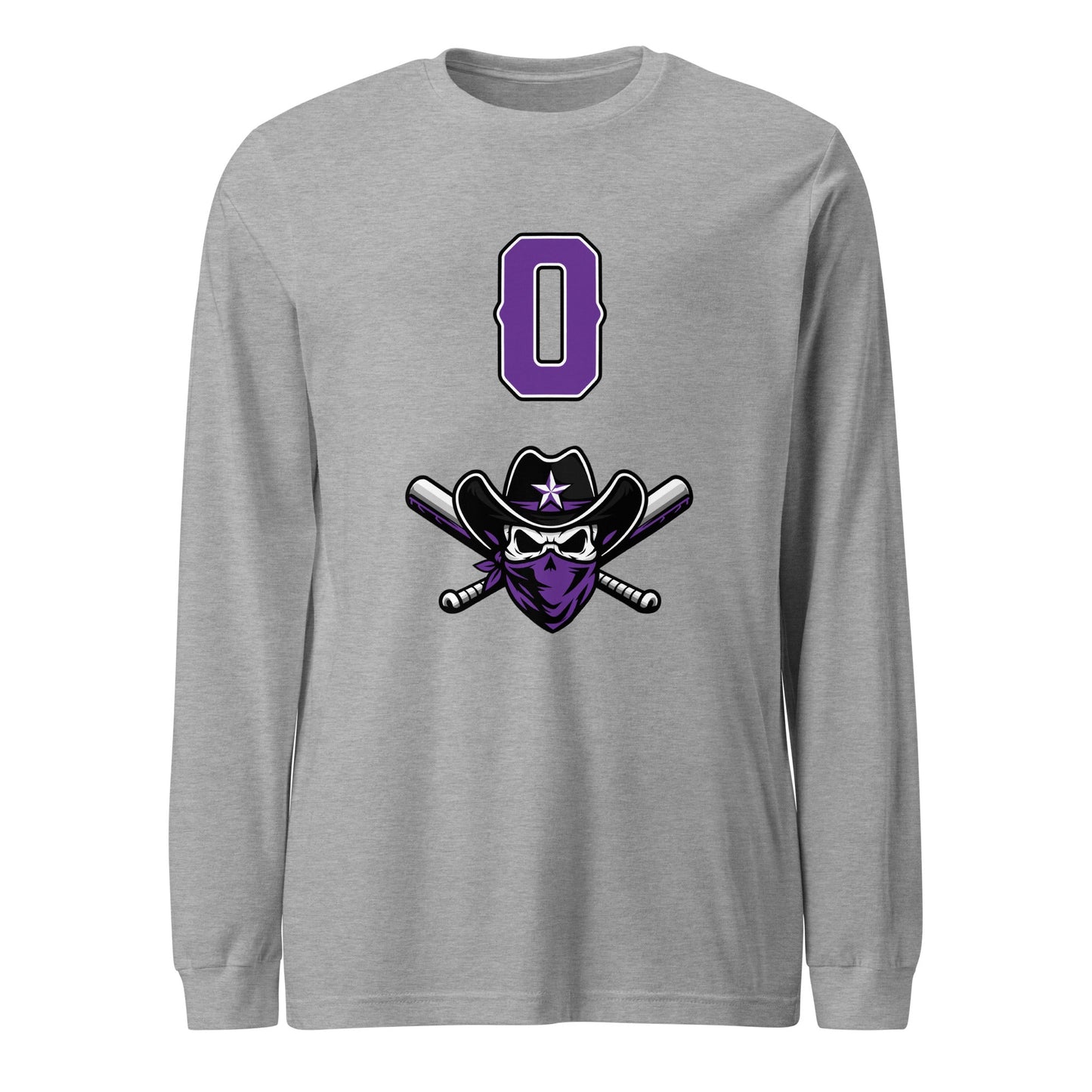 Performance | Long Sleeve Tee | Carolina Outlaws Baseball | Purple Renegades Logo