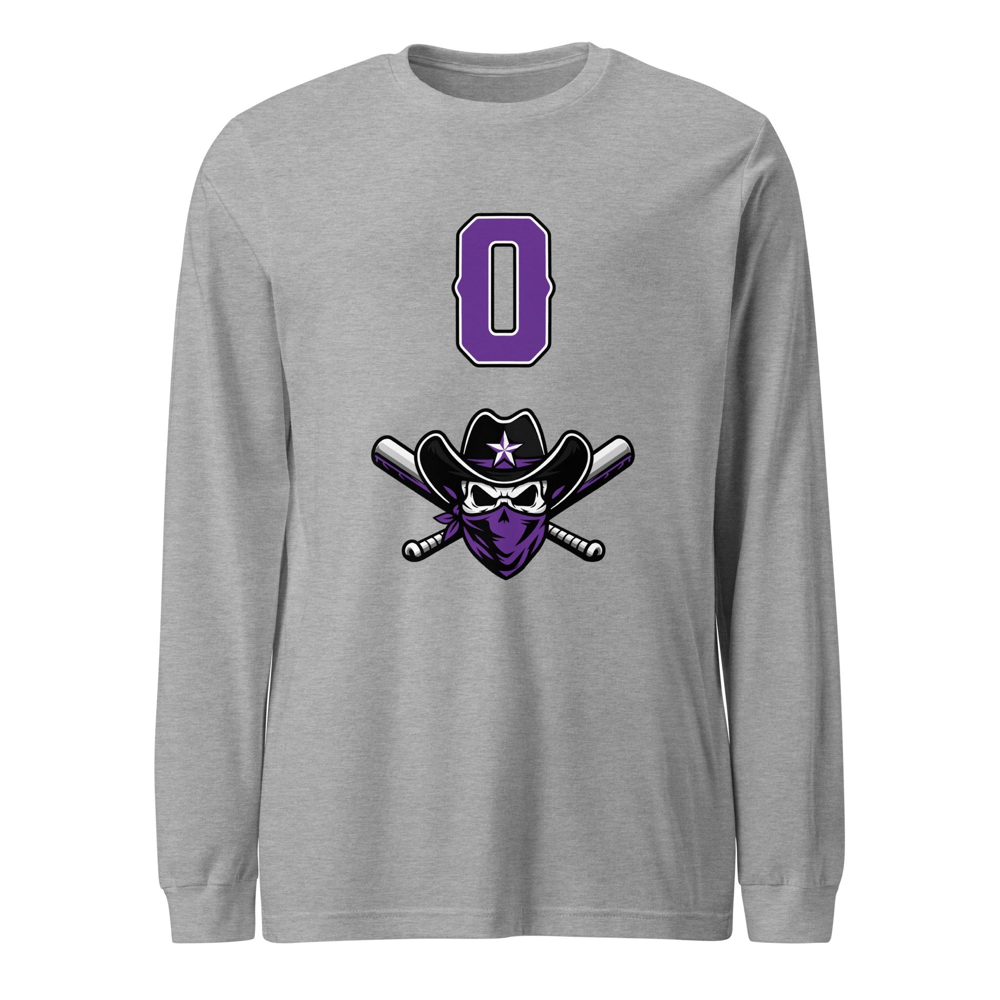 Performance | Long Sleeve Tee | Carolina Outlaws Baseball | Purple Renegades Logo
