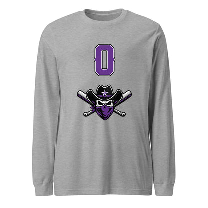 Performance | Long Sleeve Tee | Carolina Outlaws Baseball | Purple Renegades Logo