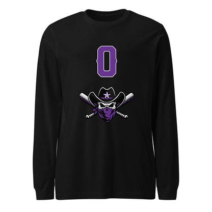 Performance | Long Sleeve Tee | Carolina Outlaws Baseball | Purple Renegades Logo
