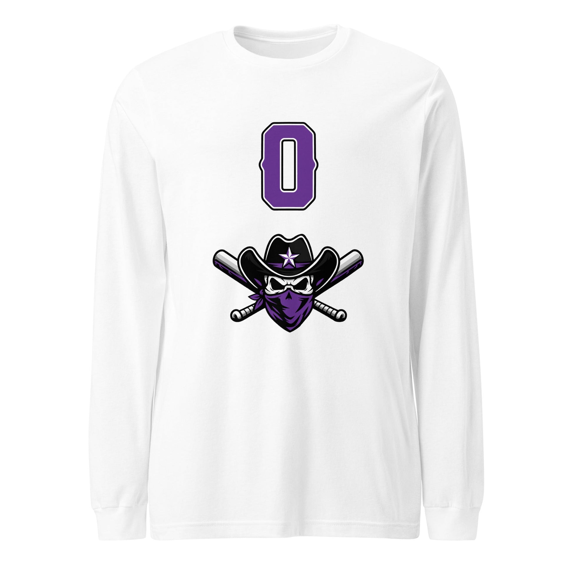 Performance | Long Sleeve Tee | Carolina Outlaws Baseball | Purple Renegades Logo