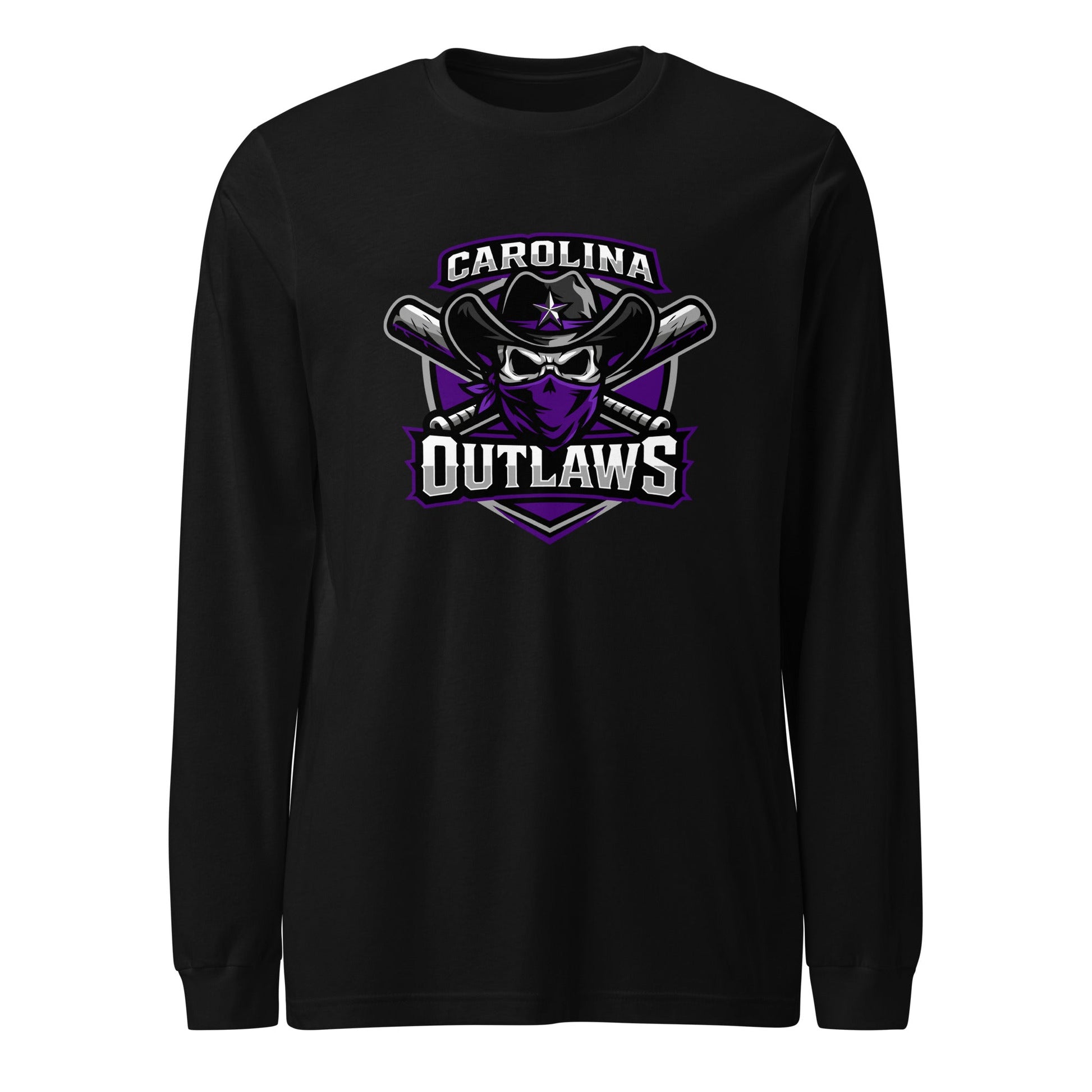 Performance | Long Sleeve Tee | Carolina Outlaws Baseball | Shield Logo