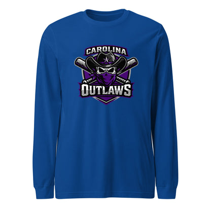 Performance | Long Sleeve Tee | Carolina Outlaws Baseball | Shield Logo