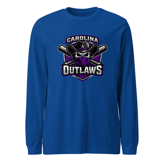 Performance | Long Sleeve Tee | Carolina Outlaws Baseball | Shield Logo