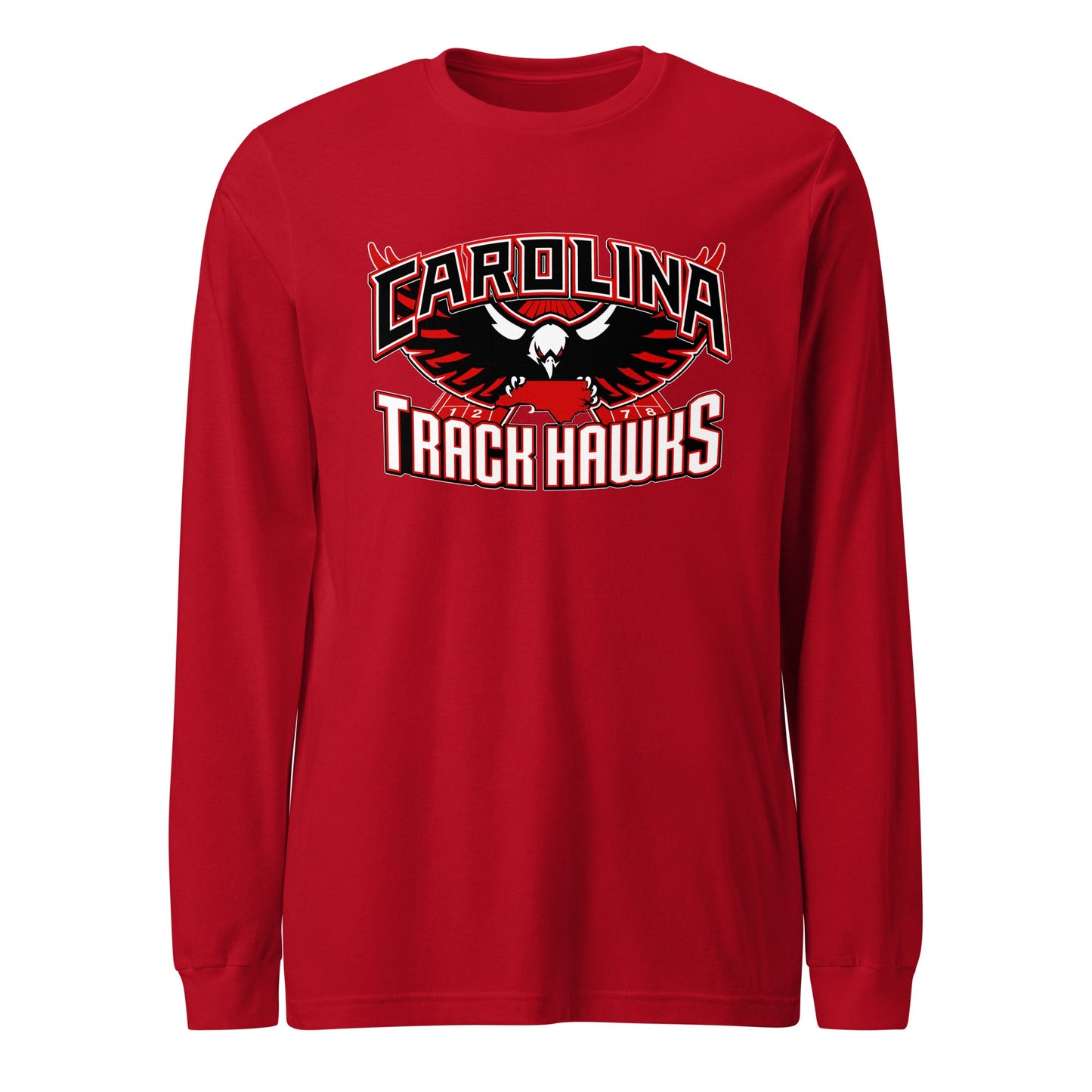 Performance | Long Sleeve Tee | Carolina track Hawks | Emblem Logo