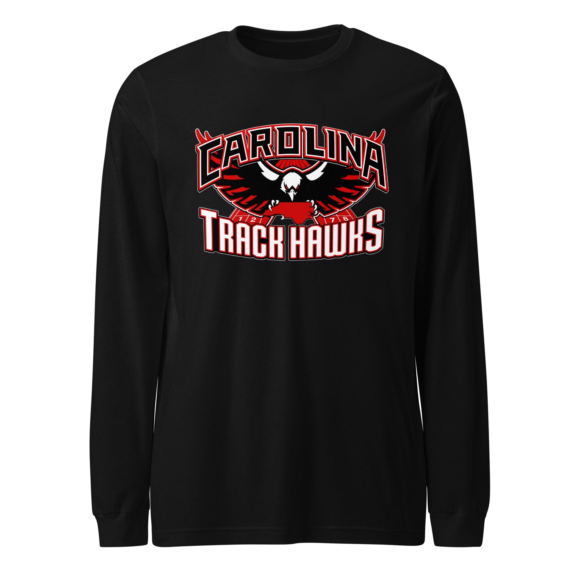 Performance | Long Sleeve Tee | Carolina track Hawks | Emblem Logo