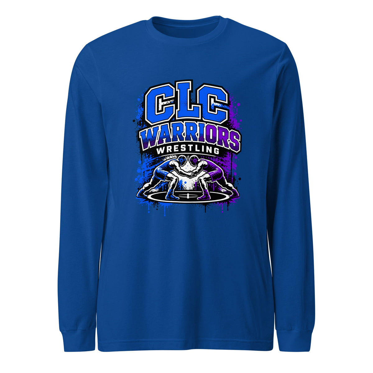Performance | Long Sleeve Tee | Clear Lake - Clayton Wrestling | Emblem Logo
