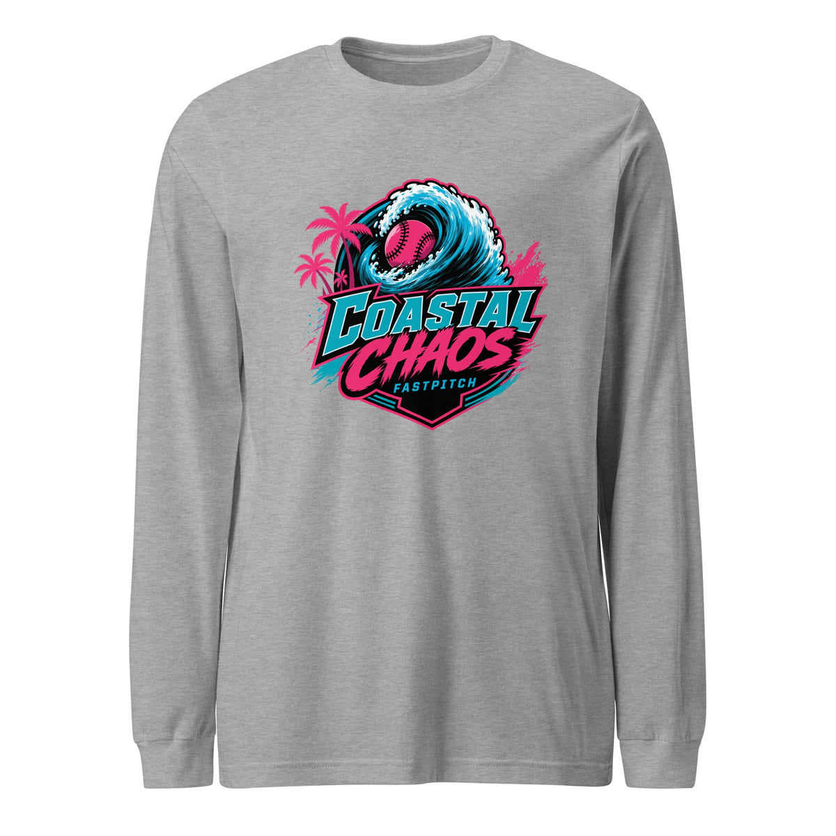 Performance | Long Sleeve Tee | Coastal Chaos Fastpitch | Emblem Logo