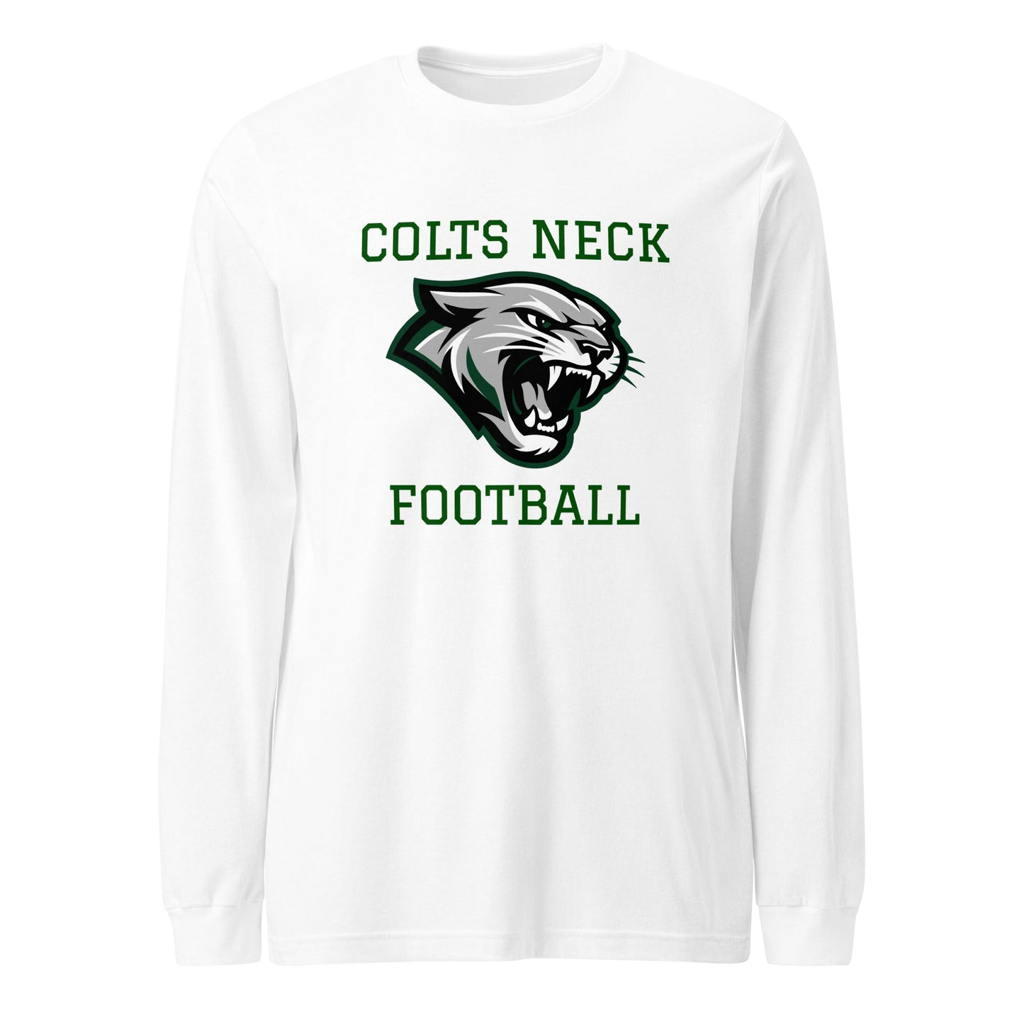 Performance | Long Sleeve Tee | Colts Neck Cougars | Youth Tackle Football (AYF) | Green Predator Logo