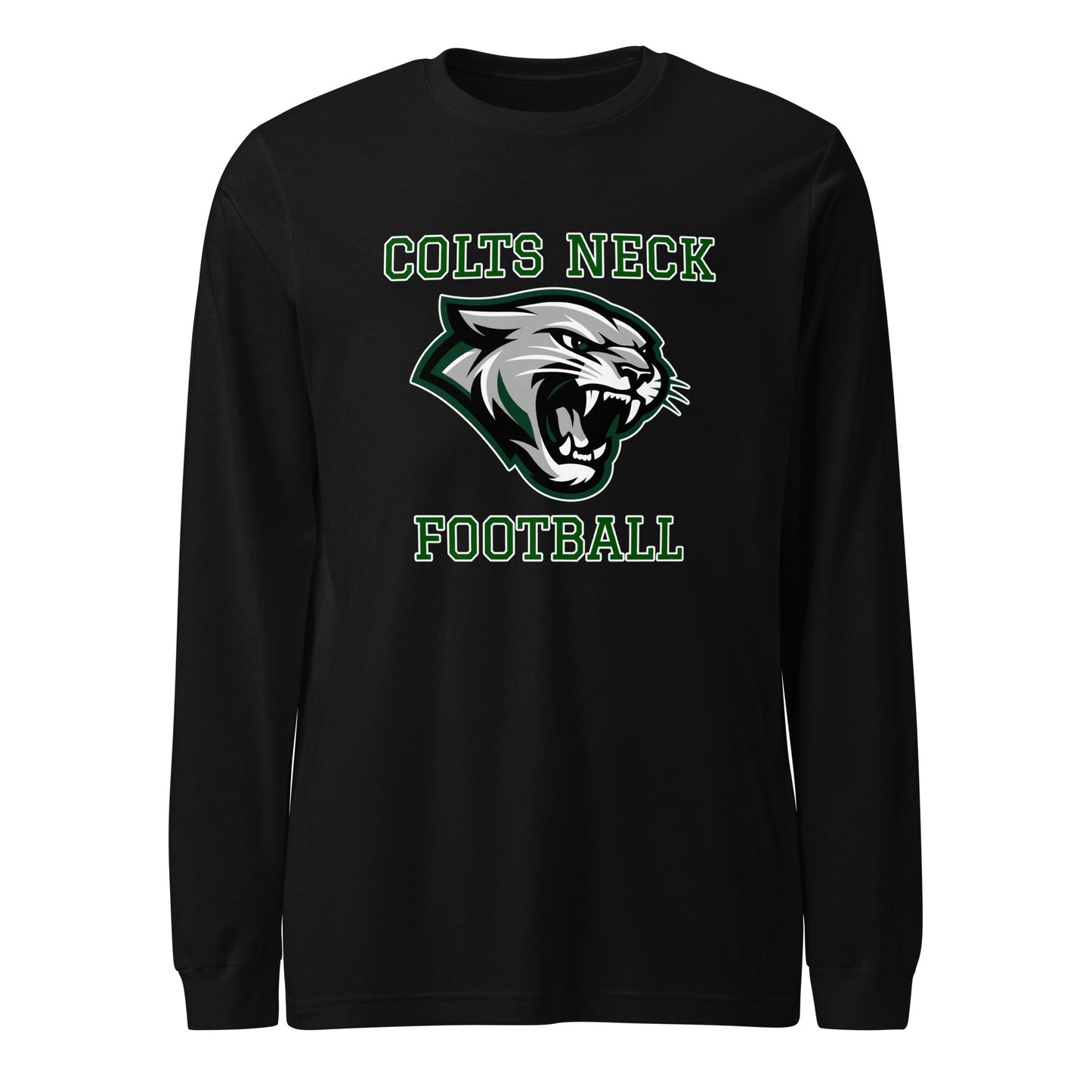 Performance | Long Sleeve Tee | Colts Neck Cougars | Youth Tackle Football (AYF) | Green Predator Logo