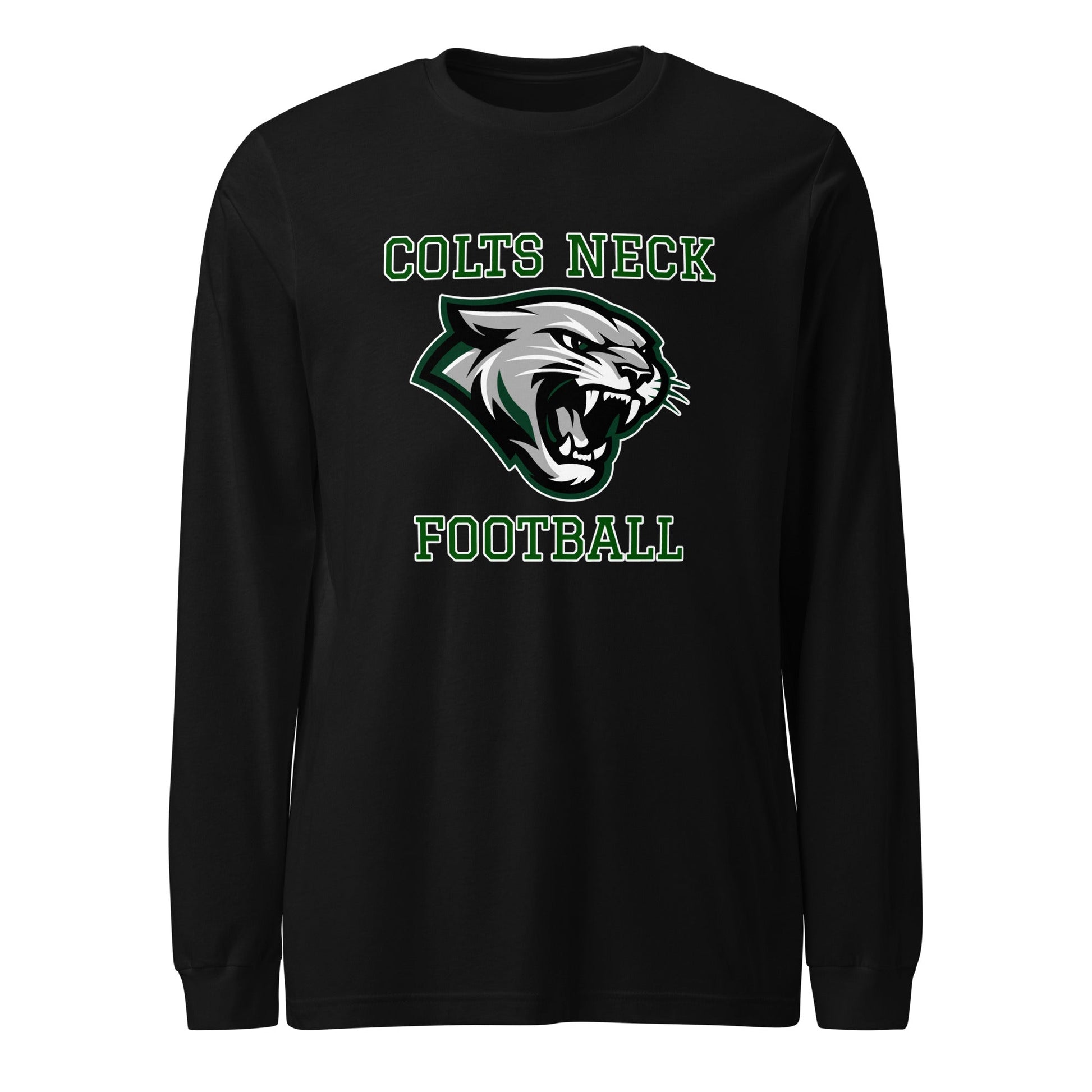 Performance | Long Sleeve Tee | Colts Neck Cougars | Youth Tackle Football (AYF) | Green Predator Logo