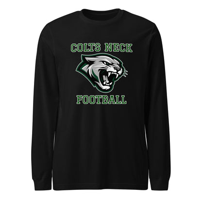 Performance | Long Sleeve Tee | Colts Neck Cougars | Youth Tackle Football (AYF) | Green Predator Logo