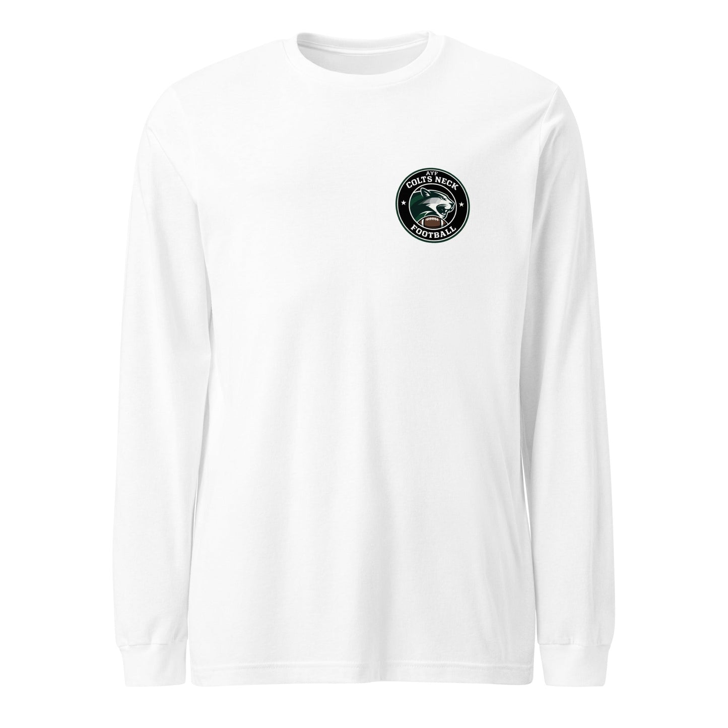 Performance | Long Sleeve Tee | Colts Neck Cougars | Youth Tackle Football (AYF) | Varsity Badge Logo