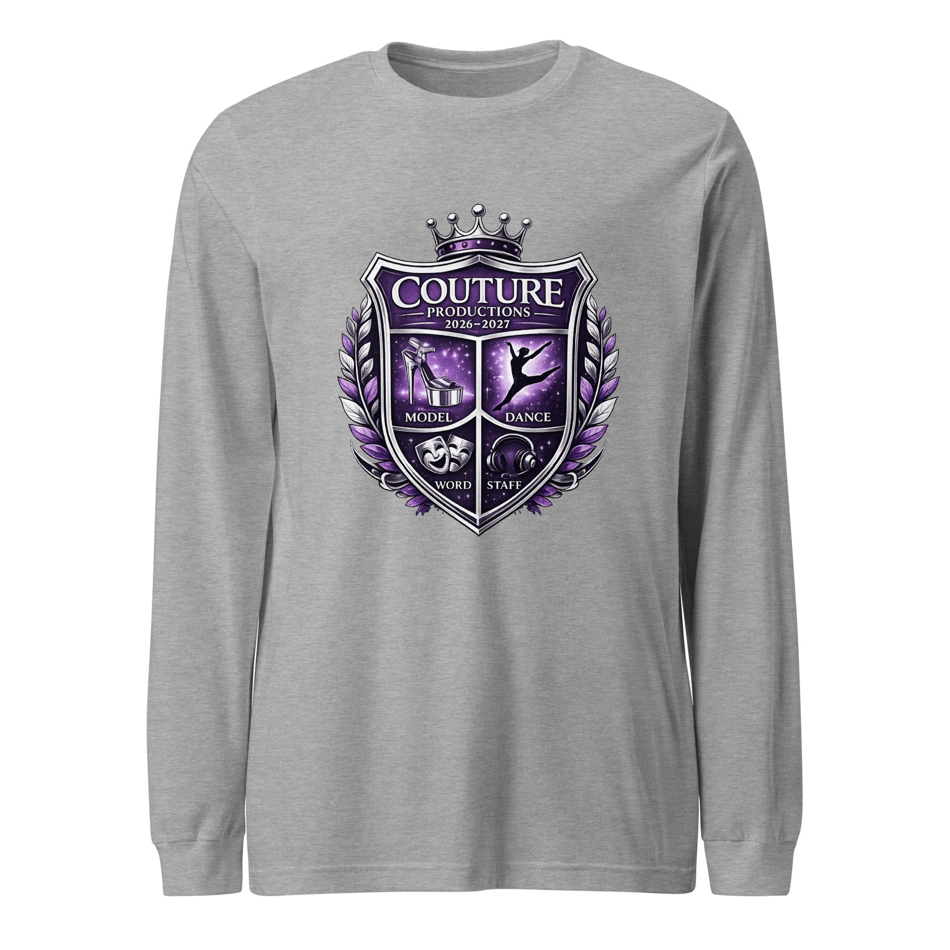 Performance | Long Sleeve Tee | Couture Productions | Couture Shield Logo